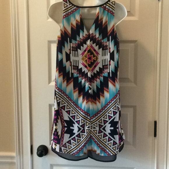 Southwestern Tribal Print Dress Juniors Small - Picture 3 of 4